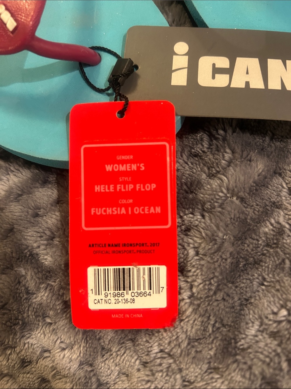 NWT Women’s Turquoise and Raspberry Ironman IronSport Flip Flops Sandals sz8 - Picture 4 of 9